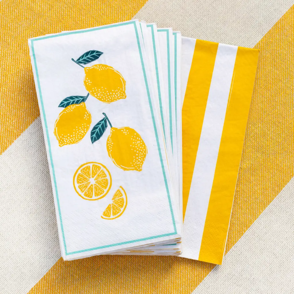 Лимонови салфетки Lemon Long Lunch за summer party